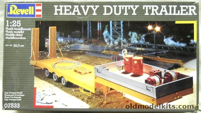 Revell 1/25 Heavy Duty Trailer for Semi  Trucks, 07533 plastic model kit